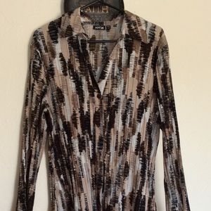 Shades of Brown Button Down Blouse